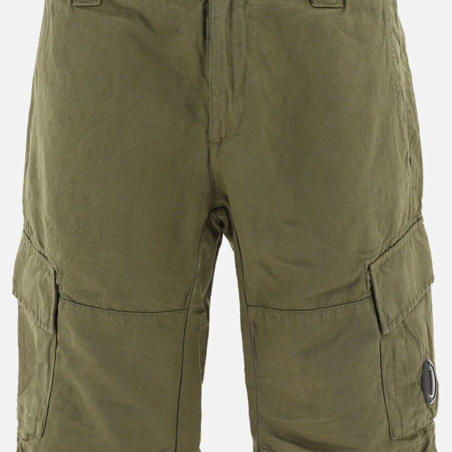 C.P. Company CMBE062A Bermuda Cargo Shorts - 660 Burnt Olive - Escape Menswear