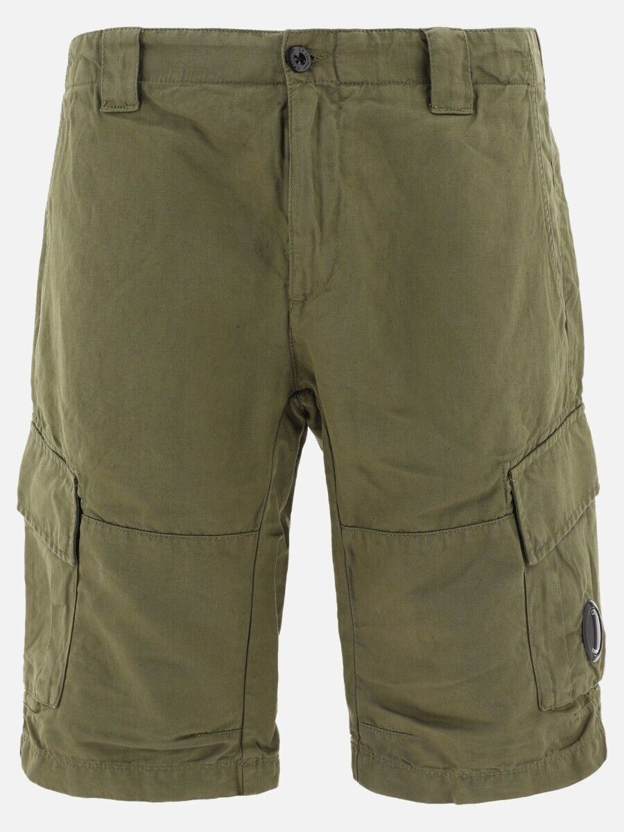 C.P. Company CMBE062A Bermuda Cargo Shorts - 660 Burnt Olive - Escape Menswear