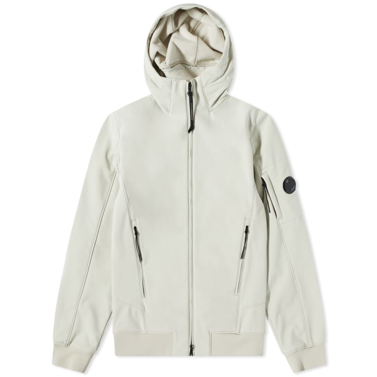 C.P. Company CMOW003A Soft Shell Hooded Jacket - 116 Sand Shell - Escape Menswear