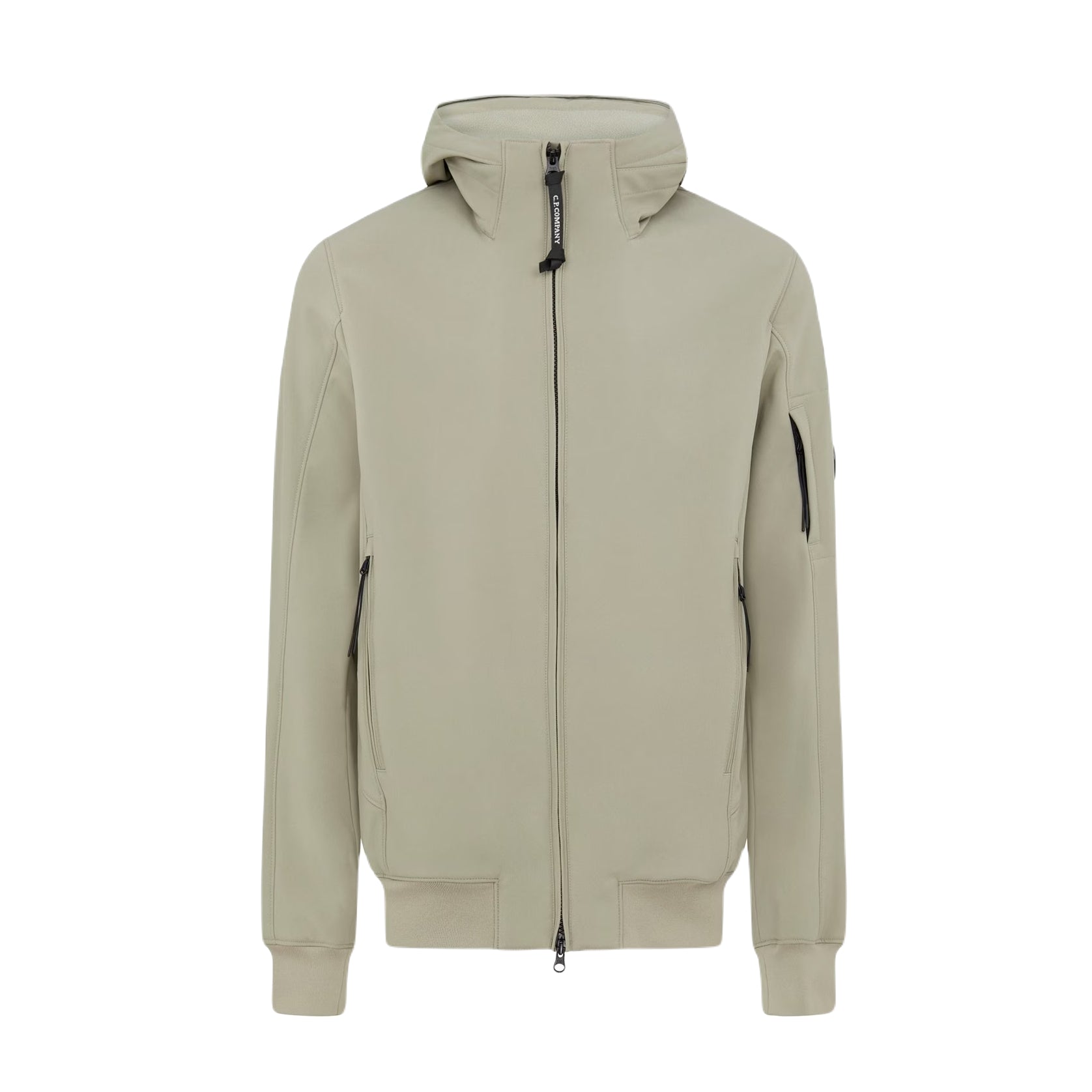 C.P. Company CMOW003A Soft Shell Hooded Jacket - 335 Silver Sage - Escape Menswear