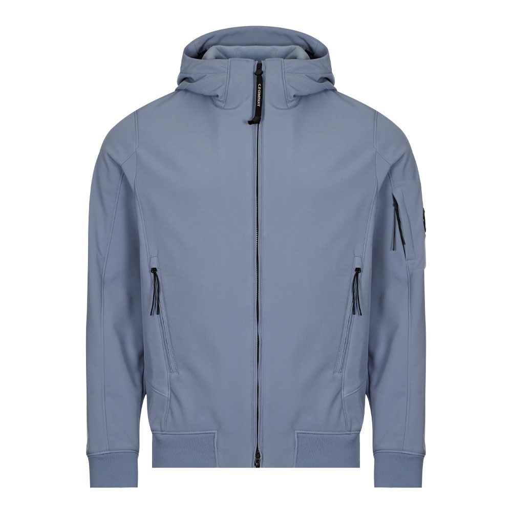 C.P. Company CMOW003A Soft Shell Hooded Jacket - 843 Infinity Blue - Escape Menswear