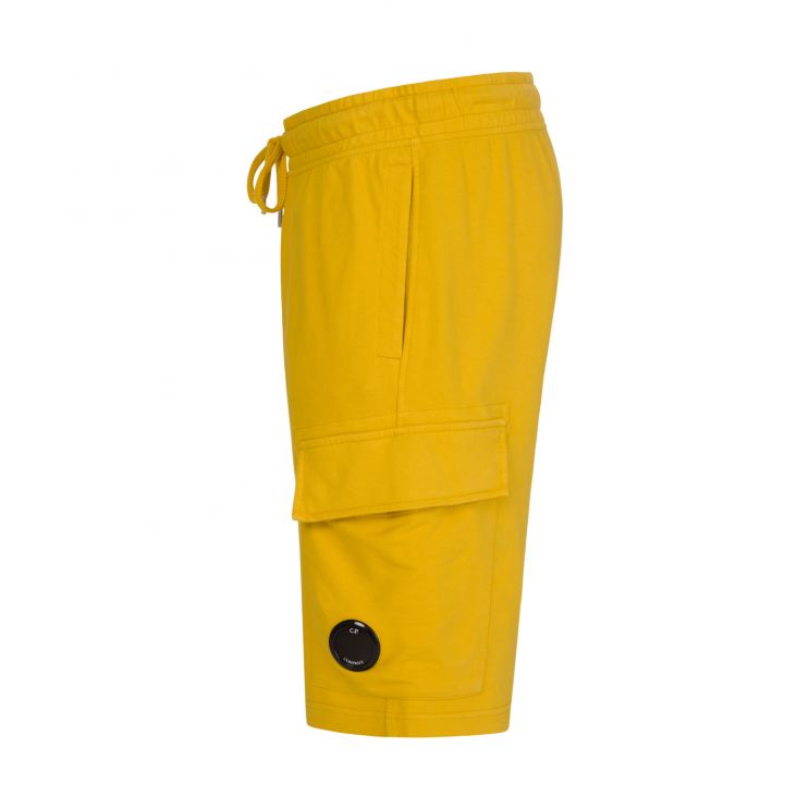 C.P. Company CMSB021A Light Fleece Cargo Shorts - 239 Yellow - Escape Menswear