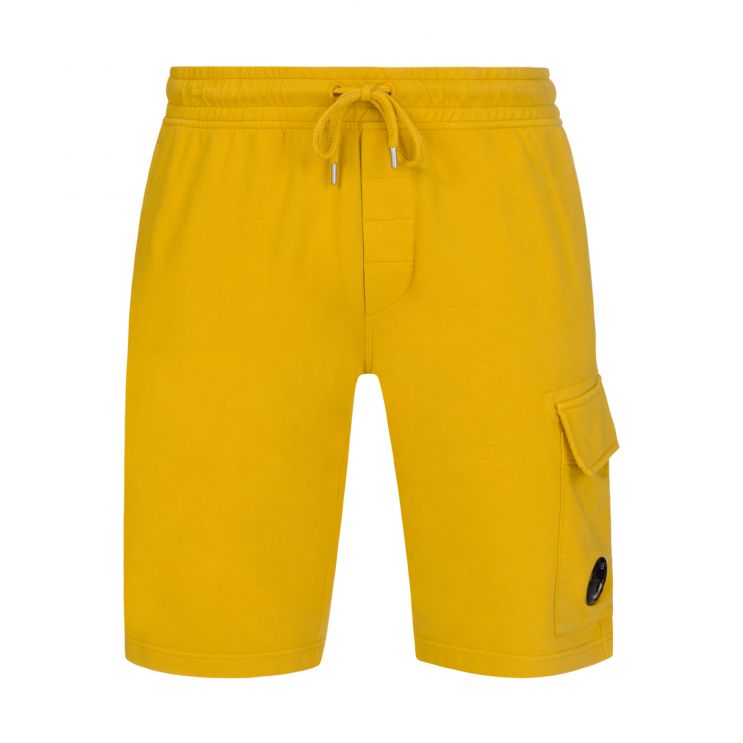 C.P. Company CMSB021A Light Fleece Cargo Shorts - 239 Yellow - Escape Menswear