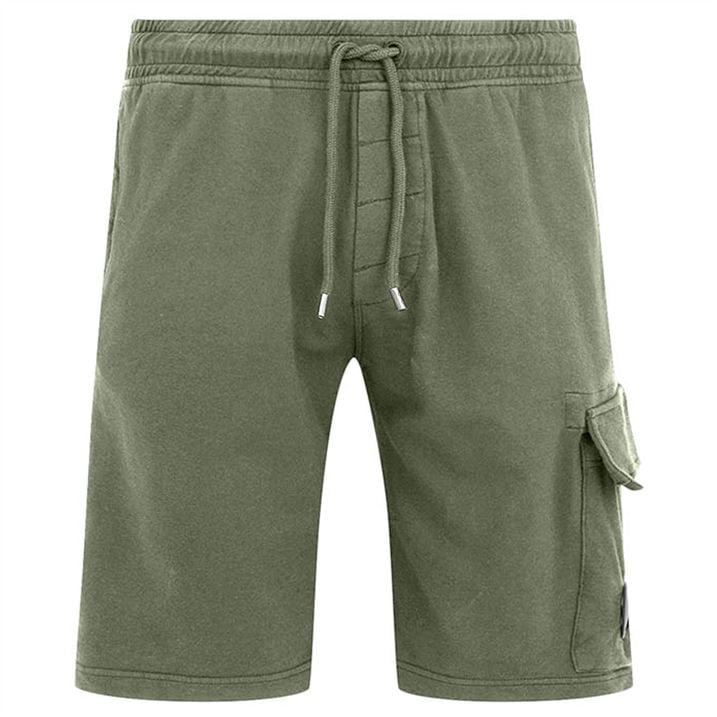 C.P. Company CMSB021A Light Fleece Cargo Shorts - 669 Thyme Green - Escape Menswear