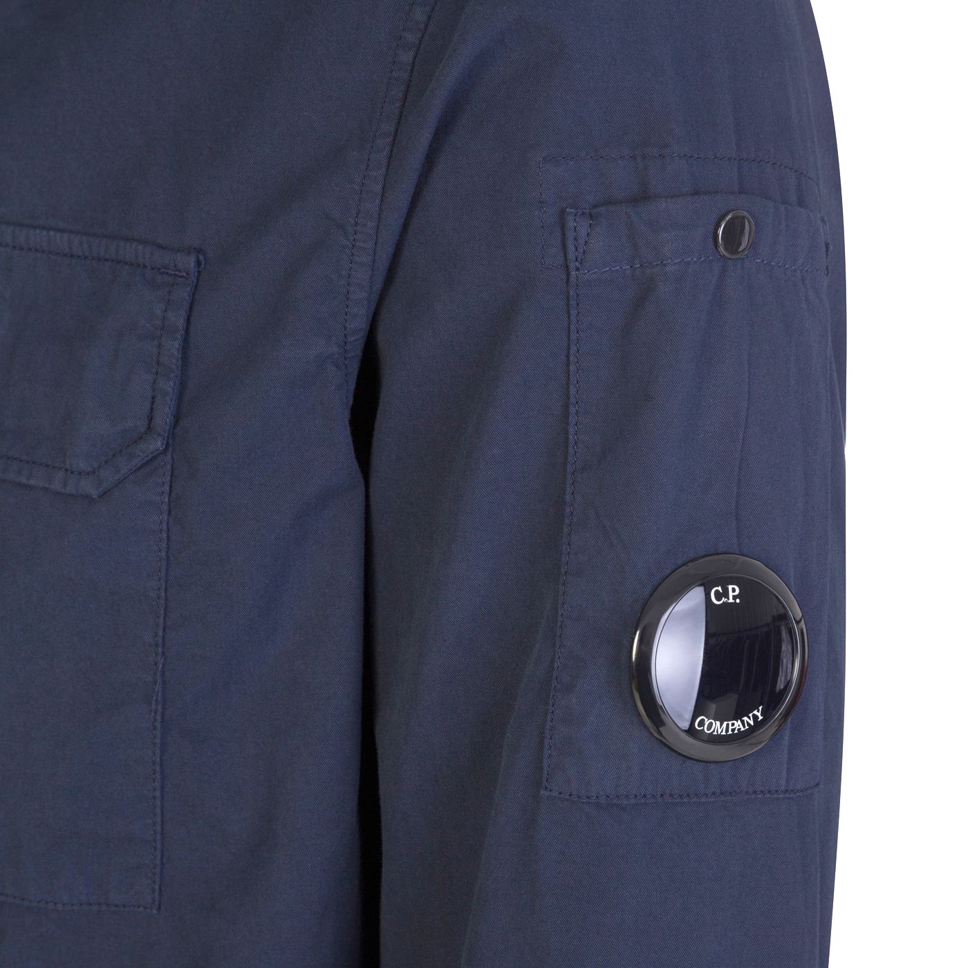 C.P. Company CMSH158A Gabardine Zip Overshirt - 888 Total Eclipse - Escape Menswear