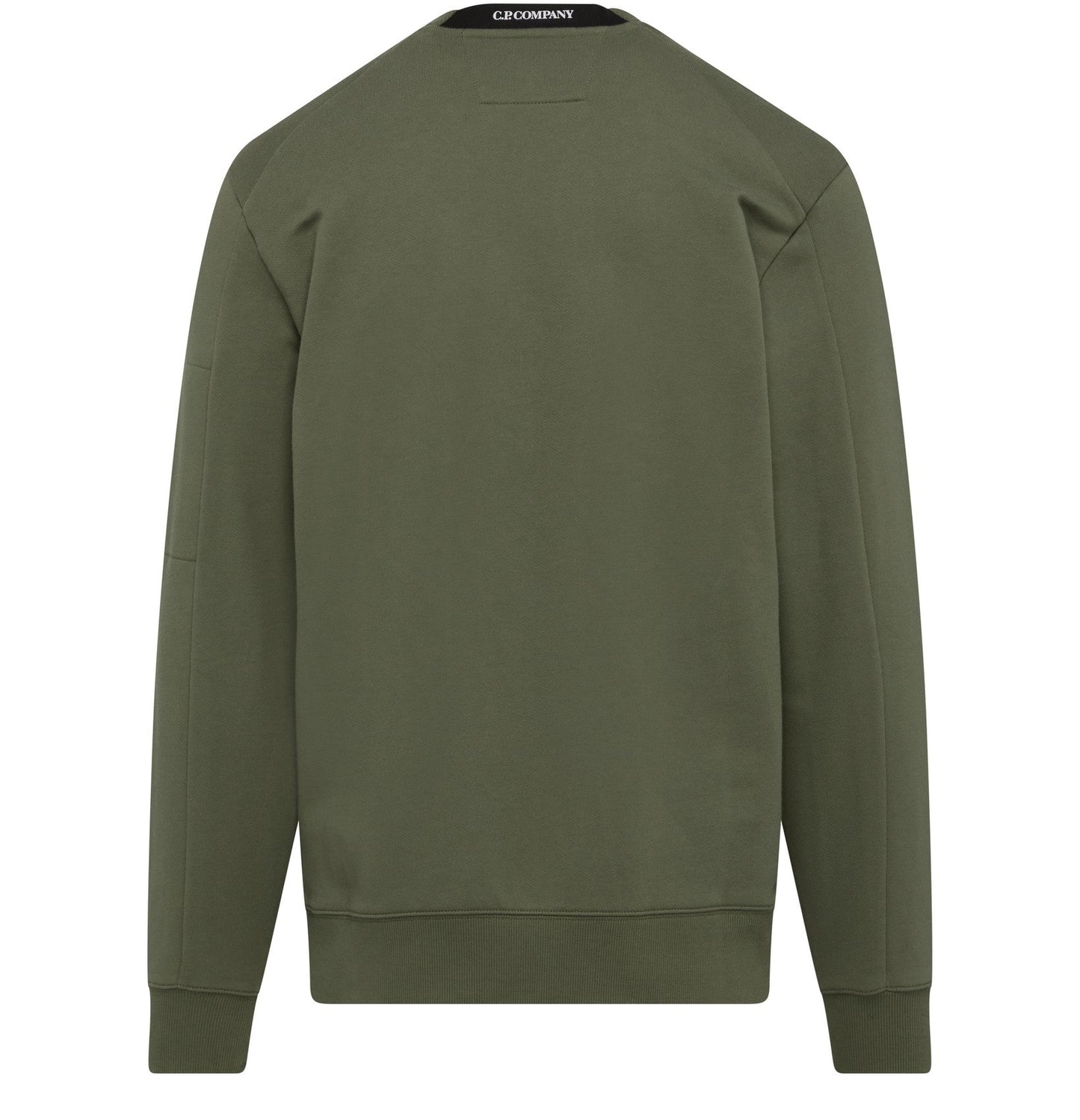 C.P. Company CMSS022A Diagonal Raised Fleece Sweatshirt - 669 Thyme Green - Escape Menswear