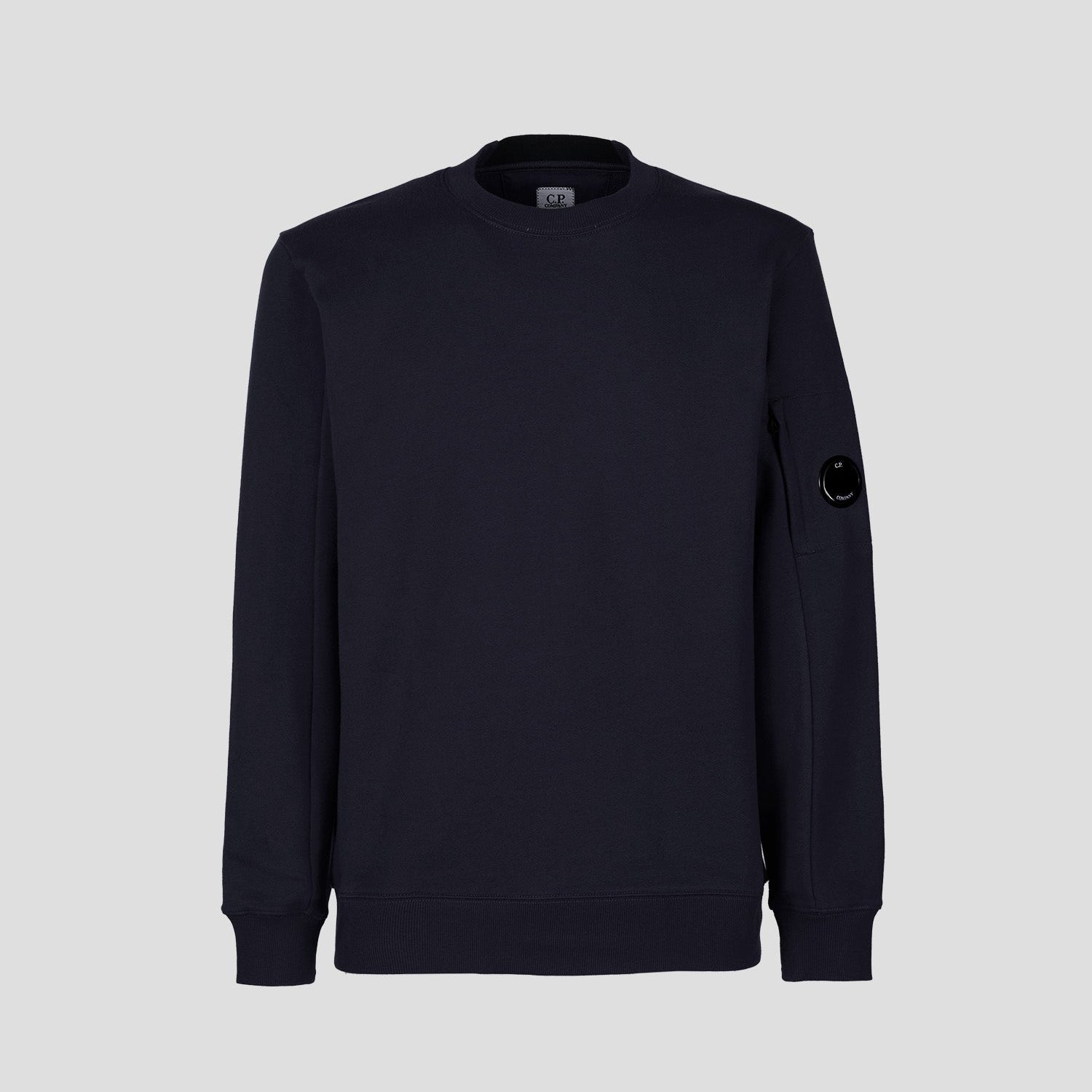 C.P. Company CMSS022A Diagonal Raised Fleece Sweatshirt - 888 Navy - Escape Menswear