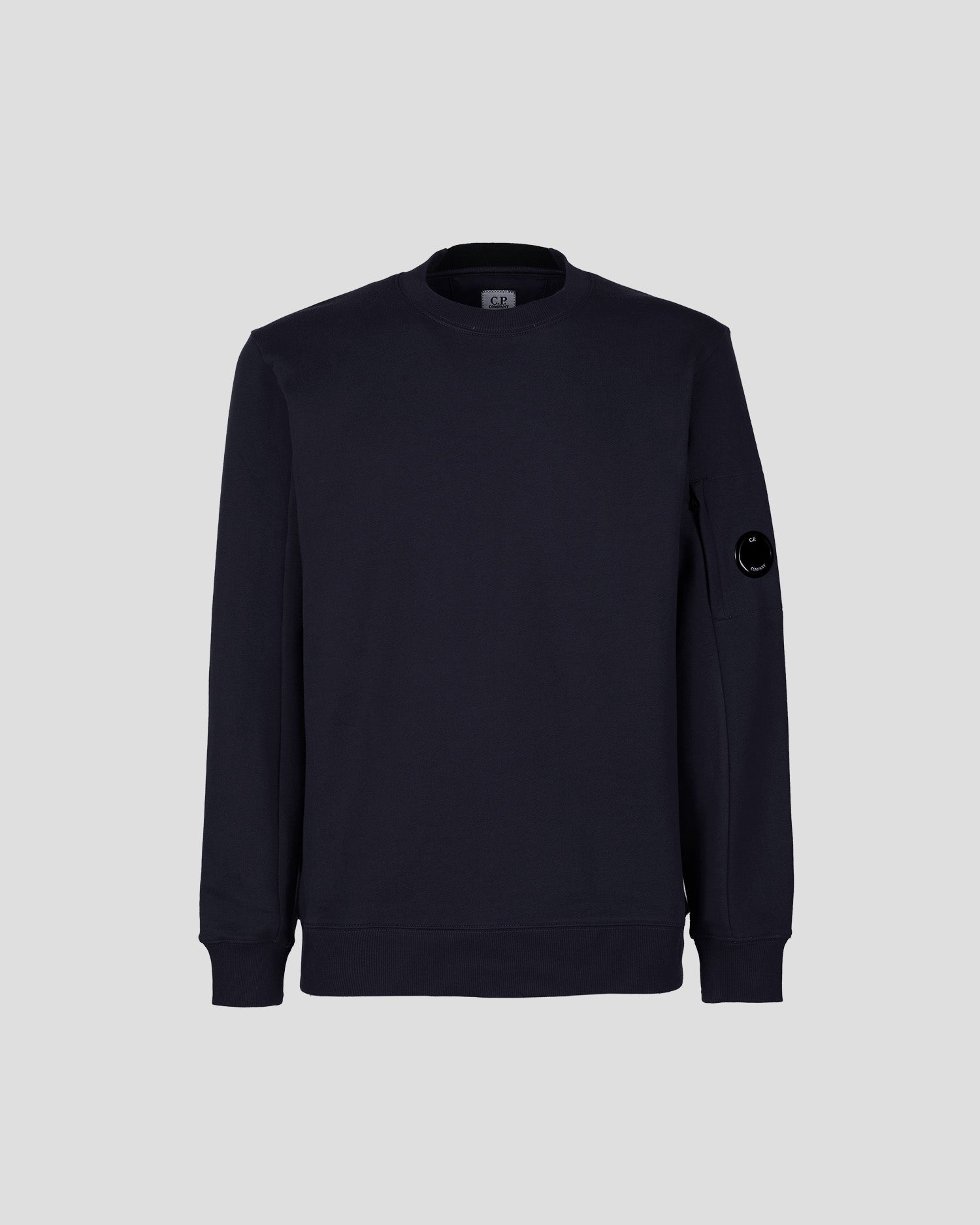 C.P. Company CMSS022A Diagonal Raised Fleece Sweatshirt - 888 Navy - Escape Menswear