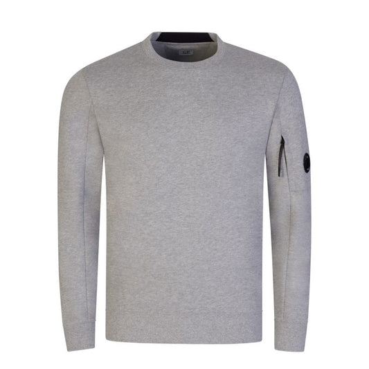 C.P. Company CMSS022A Diagonal Raised Fleece Sweatshirt - M93 Grey - Escape Menswear