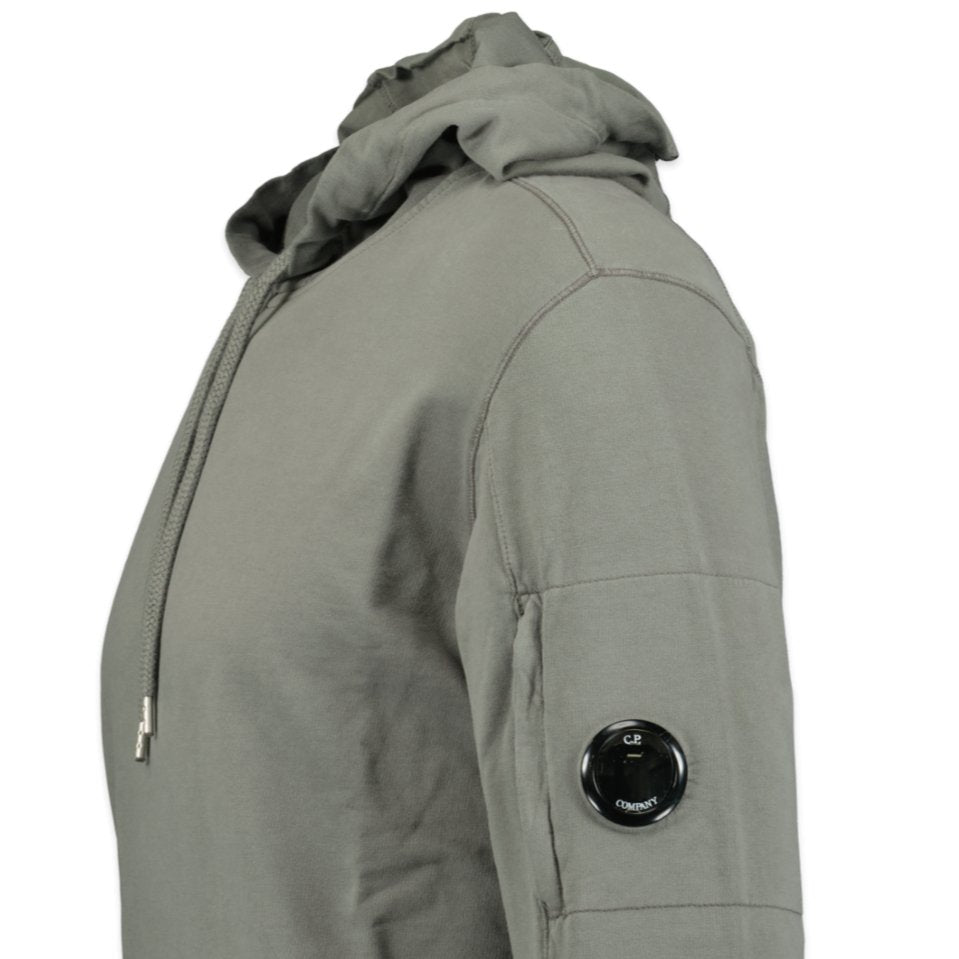 C.P. Company CMSS033 Light Fleece Hoodie - 937 Grey - Escape Menswear