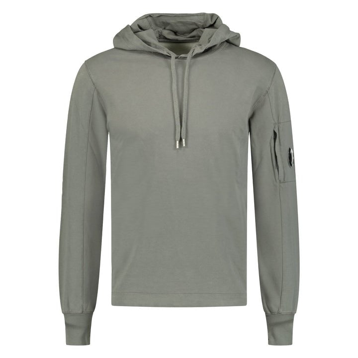 C.P. Company CMSS033 Light Fleece Hoodie - 937 Grey - Escape Menswear