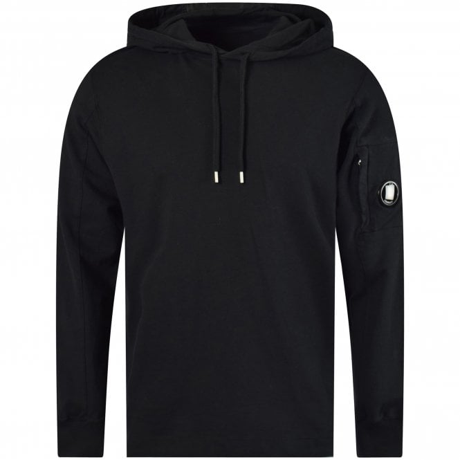C.P. Company CMSS033 Light Fleece Hoodie - 999 Black - Escape Menswear