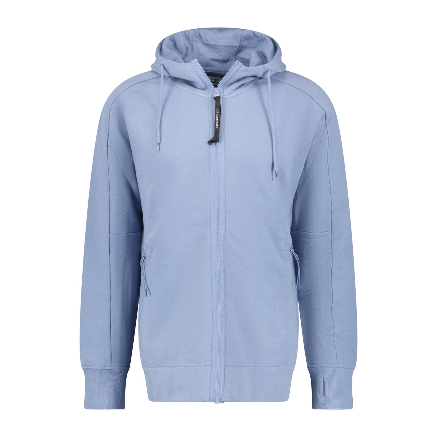 C.P. Company CMSS082A Diagonal Raised Fleece Zip Hoodie - 843 Infinity blue - Escape Menswear