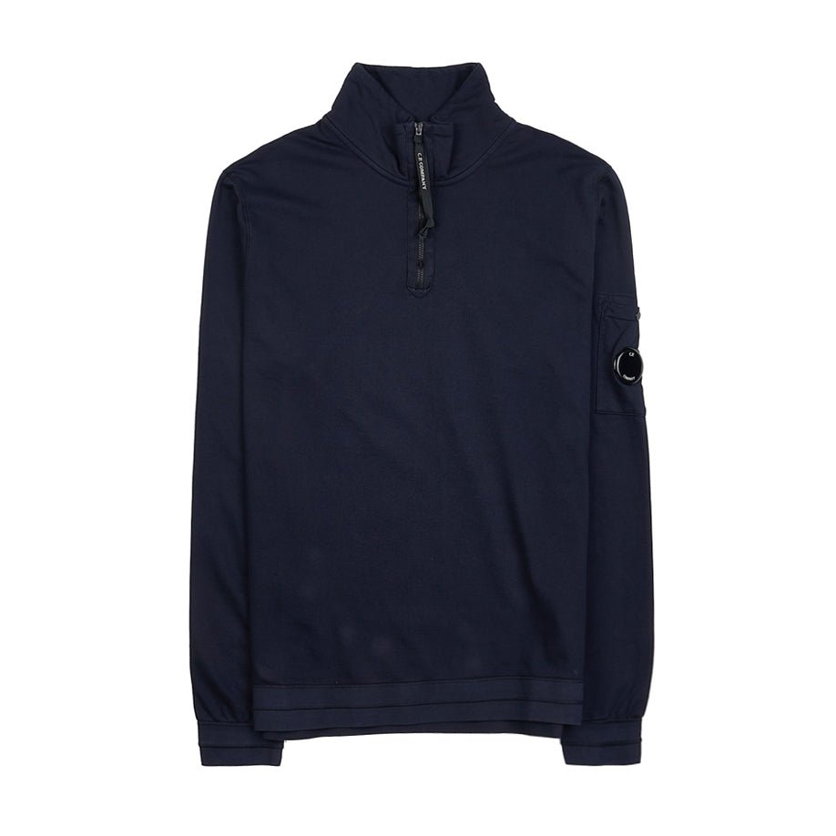C.P. Company Light Fleece Zipped Sweatshirt - 888 Navy - Escape Menswear