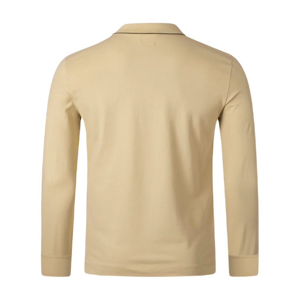 C.P. Company Long Sleeve Polo - 317 Mojade Desert - Escape Menswear
