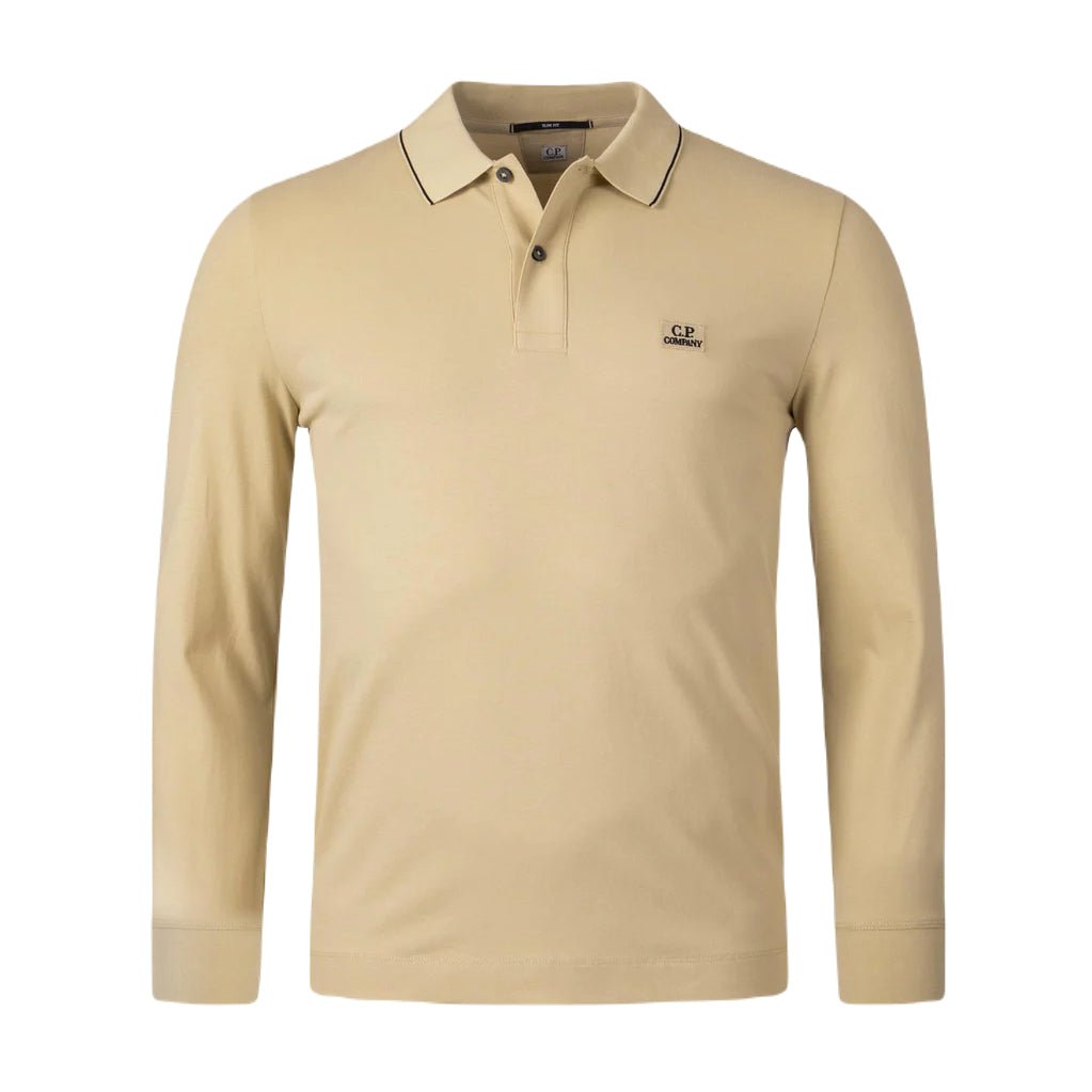 C.P. Company Long Sleeve Polo - 317 Mojade Desert - Escape Menswear