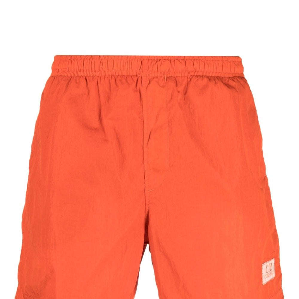 C.P. Company MBW005A Eco-Chrome R Logo Swim Shorts - 439 Orange - Escape Menswear