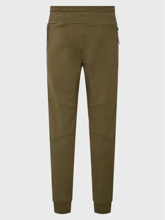 C.P. Company MSP061A Diagonal Raised Lens Jogging Bottoms - 665 Ivy Green - Escape Menswear