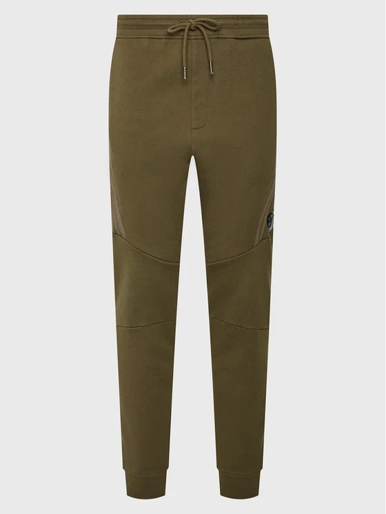 C.P. Company MSP061A Diagonal Raised Lens Jogging Bottoms - 665 Ivy Green - Escape Menswear