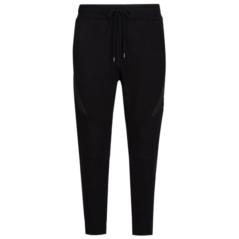 C.P. Company MSP061A Diagonal Raised Lens Jogging Bottoms - 999 Black - Escape Menswear