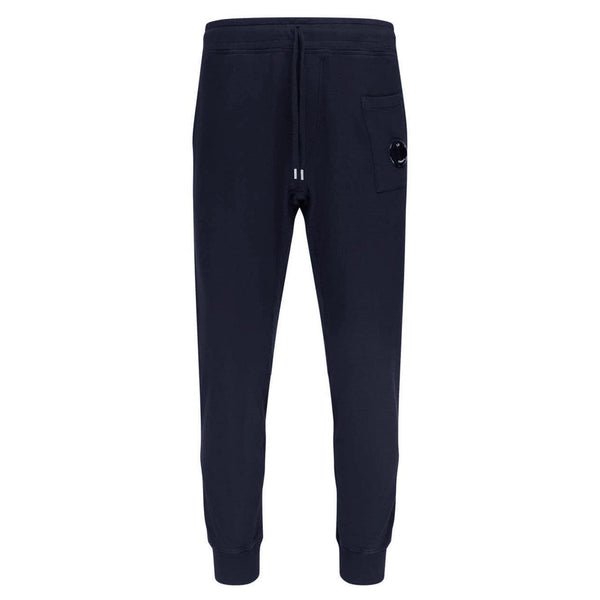 C.P. Company MSP132A Light Fleece Lens Jogging Bottoms - 888 Total Eclipse - Escape Menswear