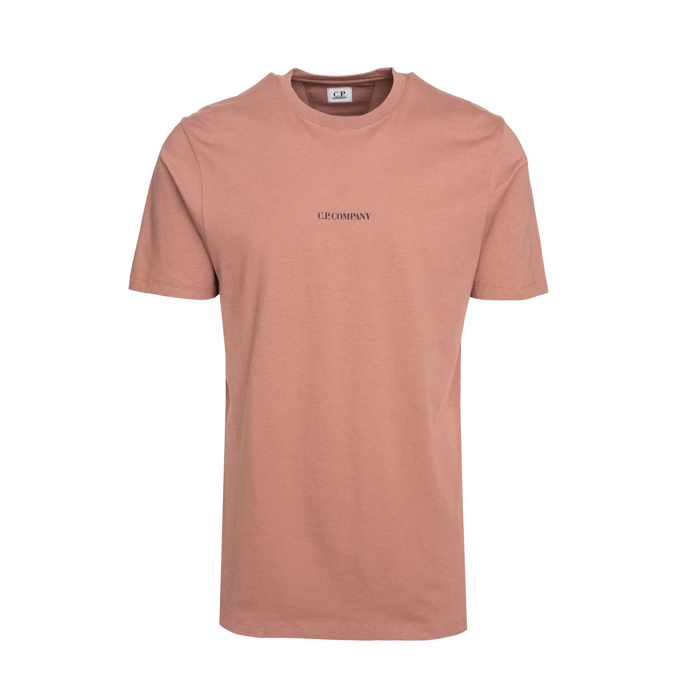 CP Company MTS048A Logo T-Shirt - 476 Cedar Wood - Escape Menswear