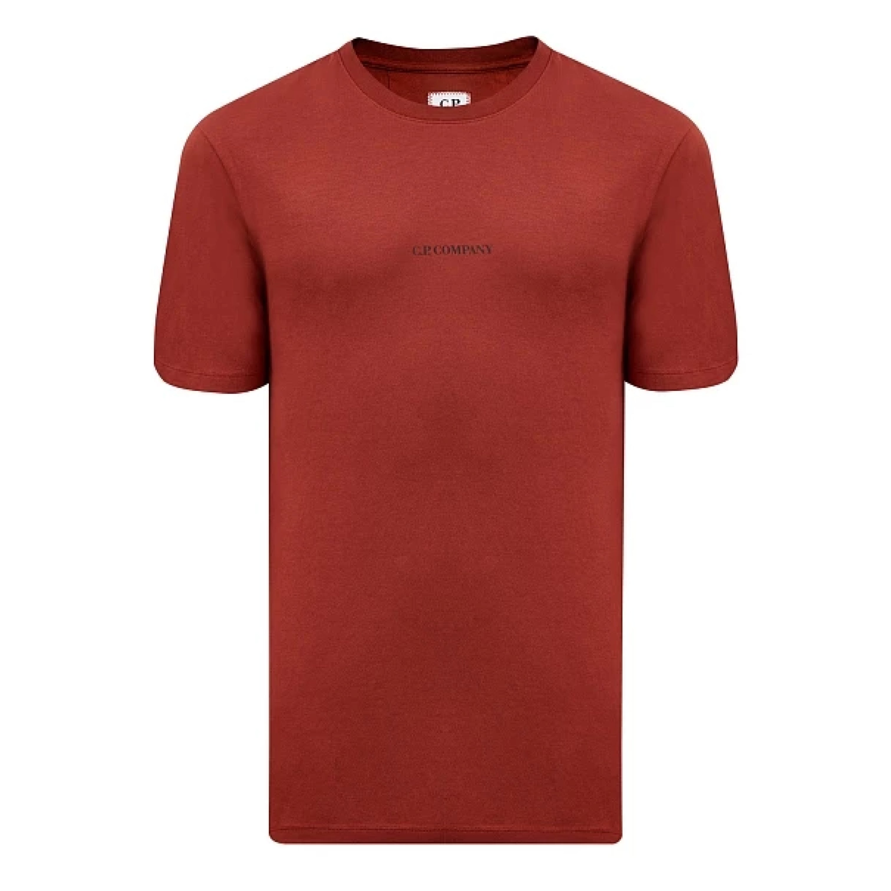 CP Company MTS048A Logo T-Shirt - 560 Ketchup - Escape Menswear