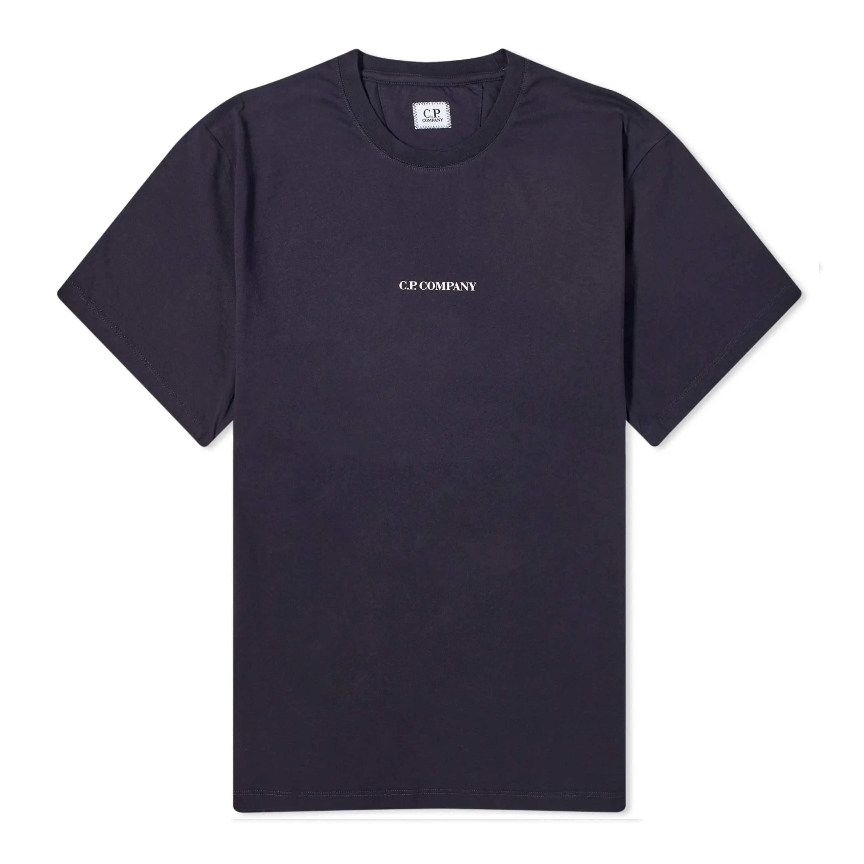 CP Company MTS048A Logo T-Shirt - 888 Navy SS22 - Escape Menswear