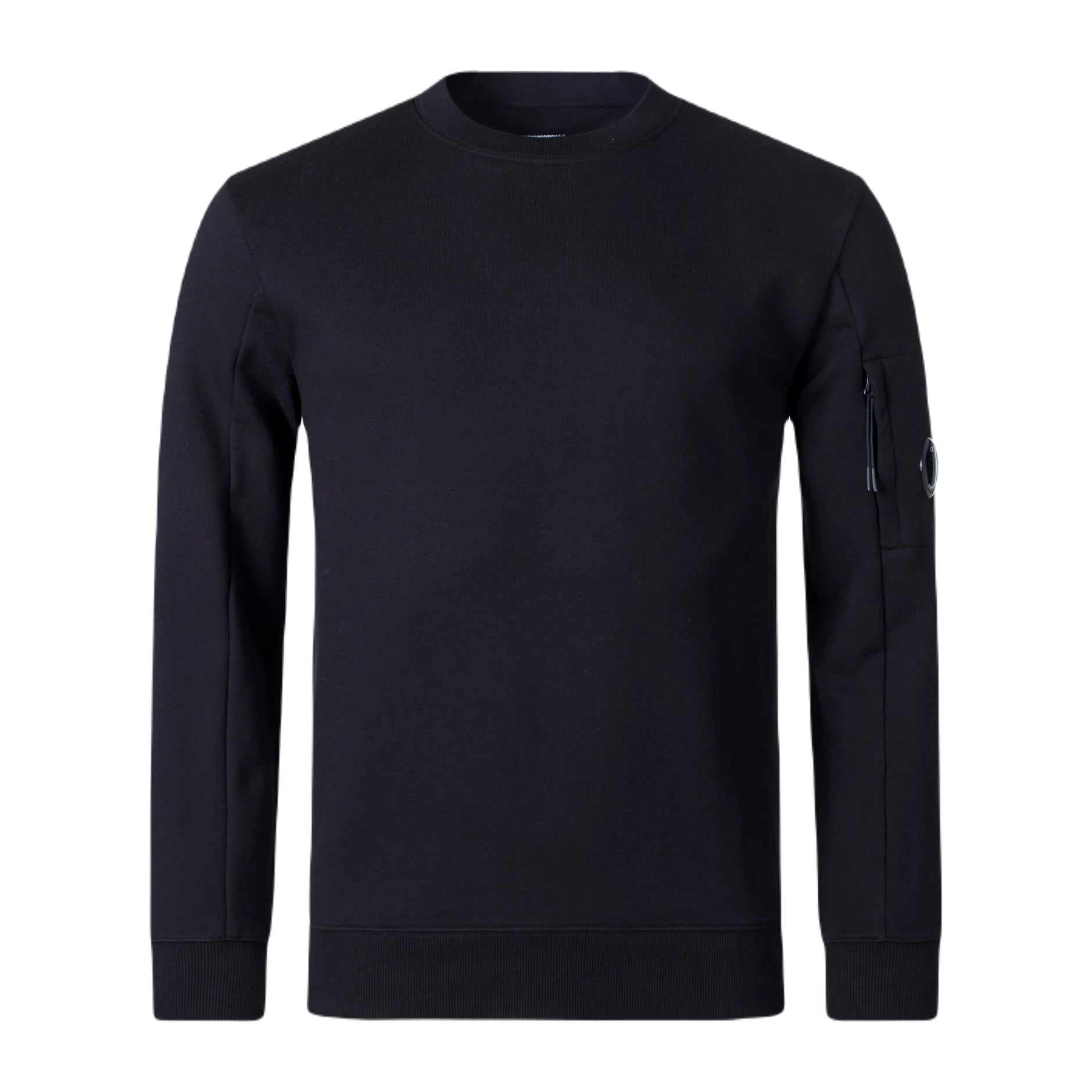 C.P. Company Raised Fleece Lens Sweatshirt - 999 Black - Escape Menswear