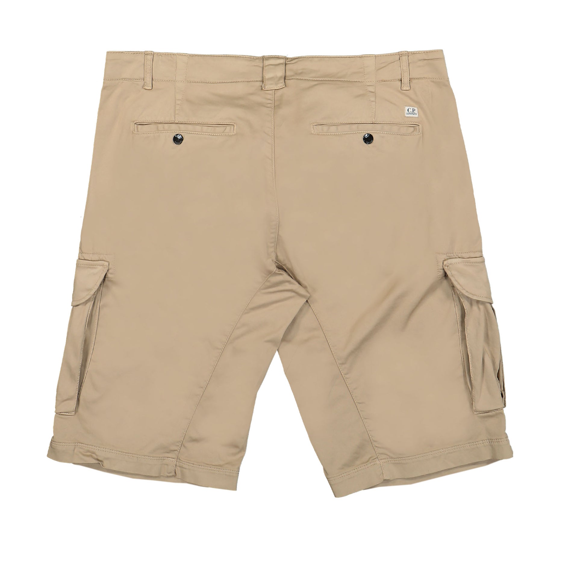 C.P. Company Regular Fit Stretch Sateen Cargo Shorts - 999 Black - Escape Menswear