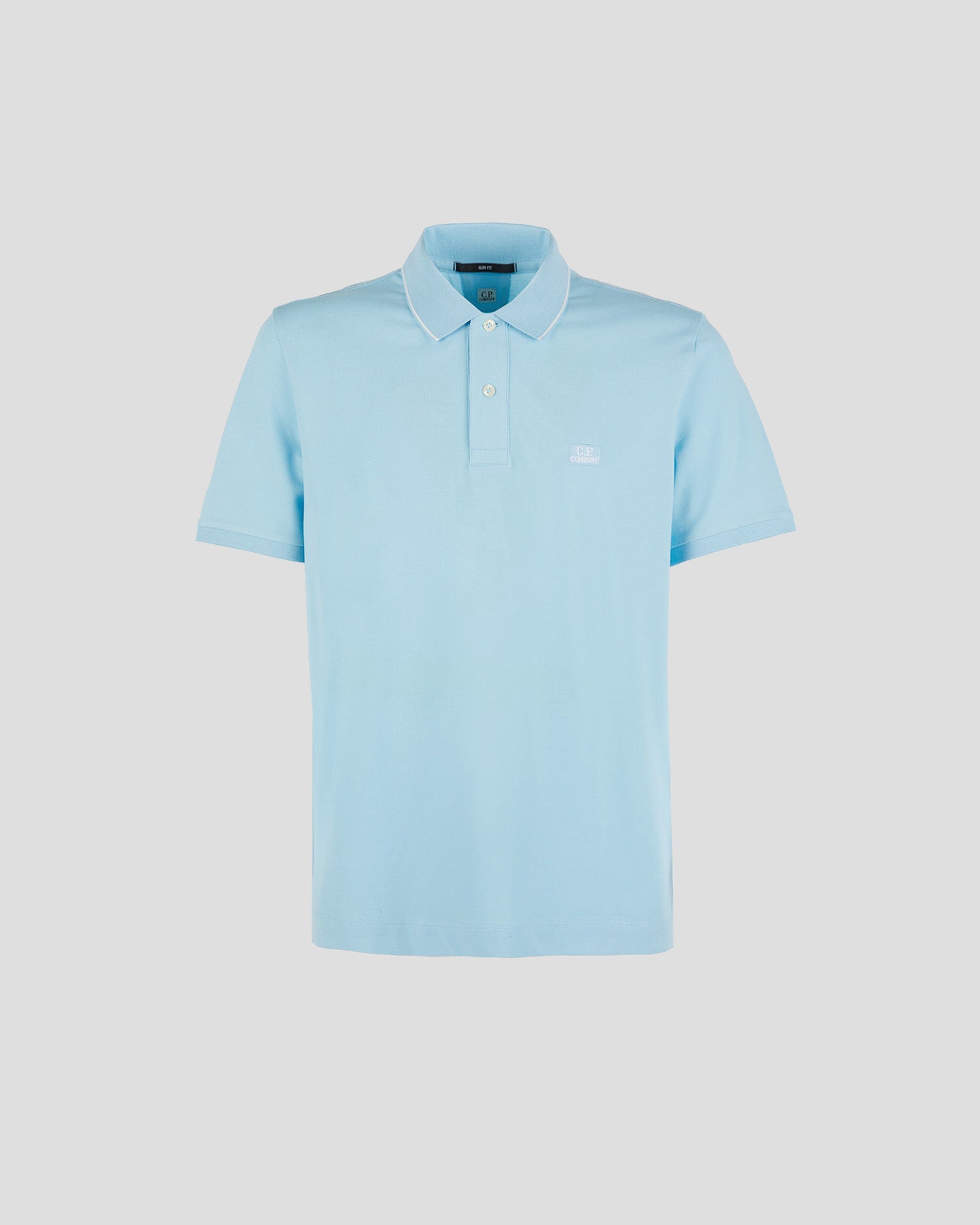 C.P. Company Stretch Piquet Polo Shirt - 832 Sky Blue - Escape Menswear