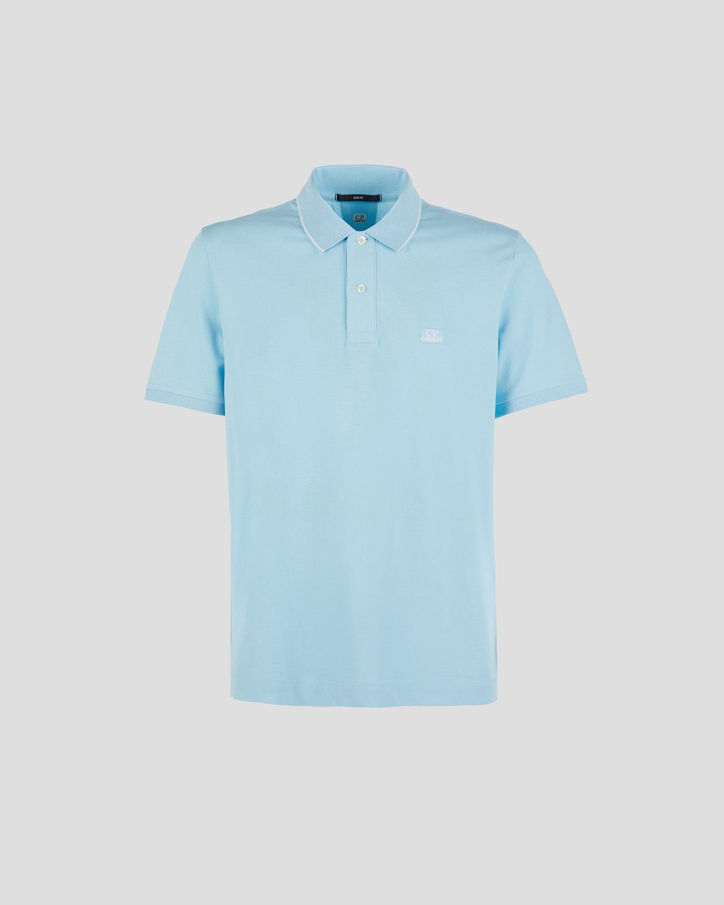 C.P. Company Stretch Piquet Polo Shirt - 832 Sky Blue - Escape Menswear