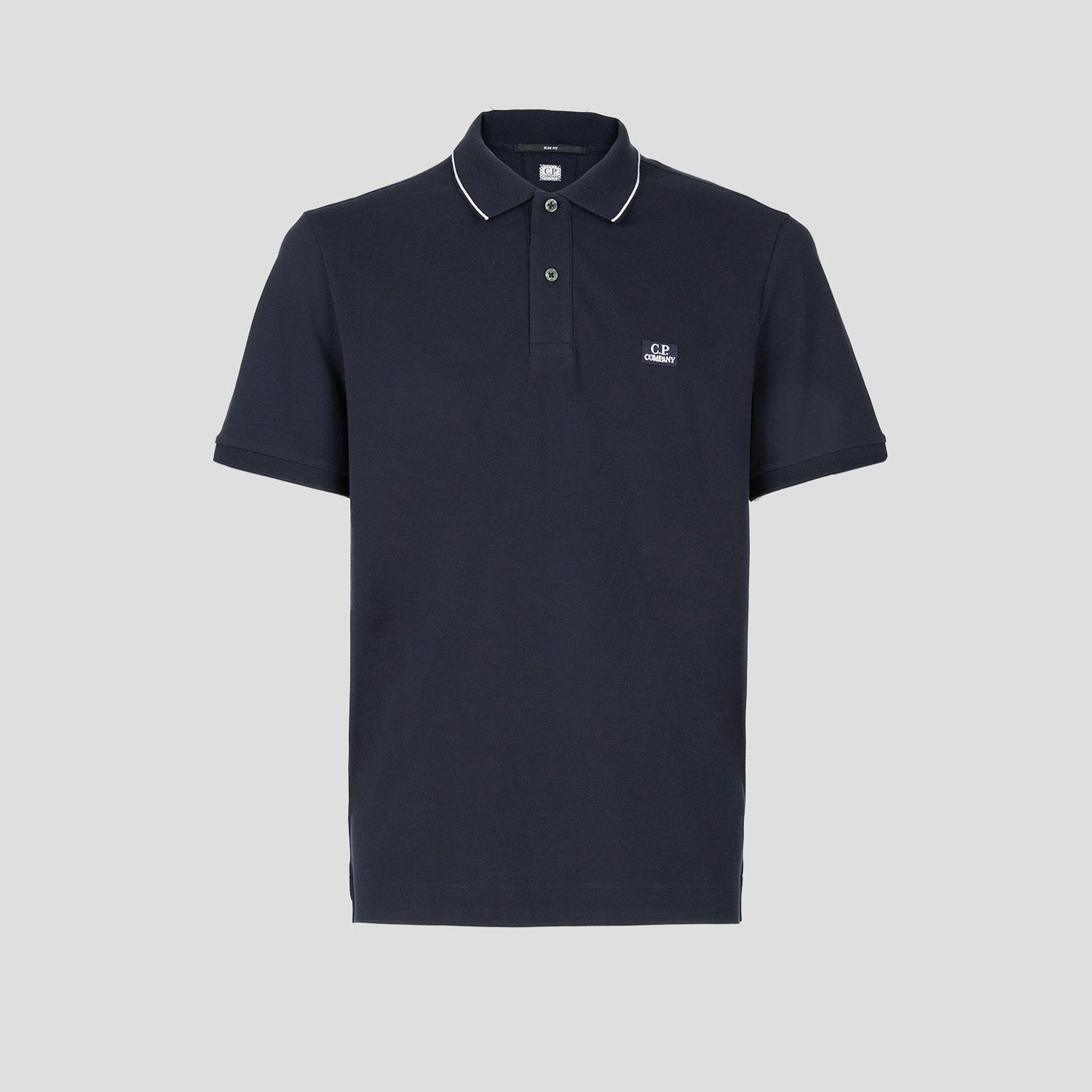 C.P. Company Stretch Piquet Polo Shirt - 888 Total Eclipse - Escape Menswear