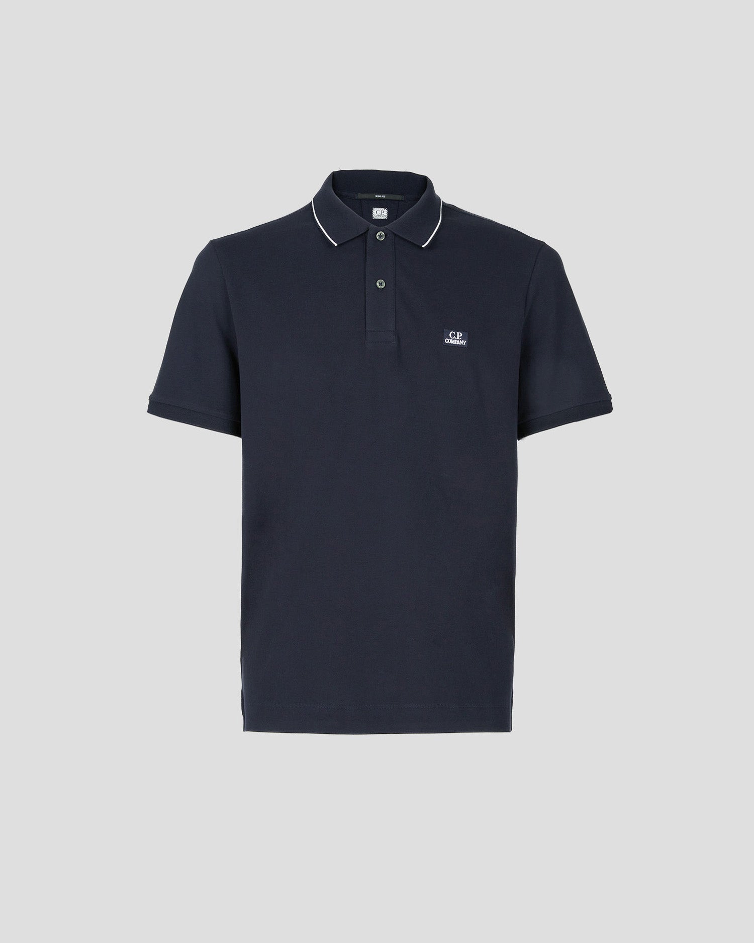 C.P. Company Stretch Piquet Polo Shirt - 888 Total Eclipse - Escape Menswear