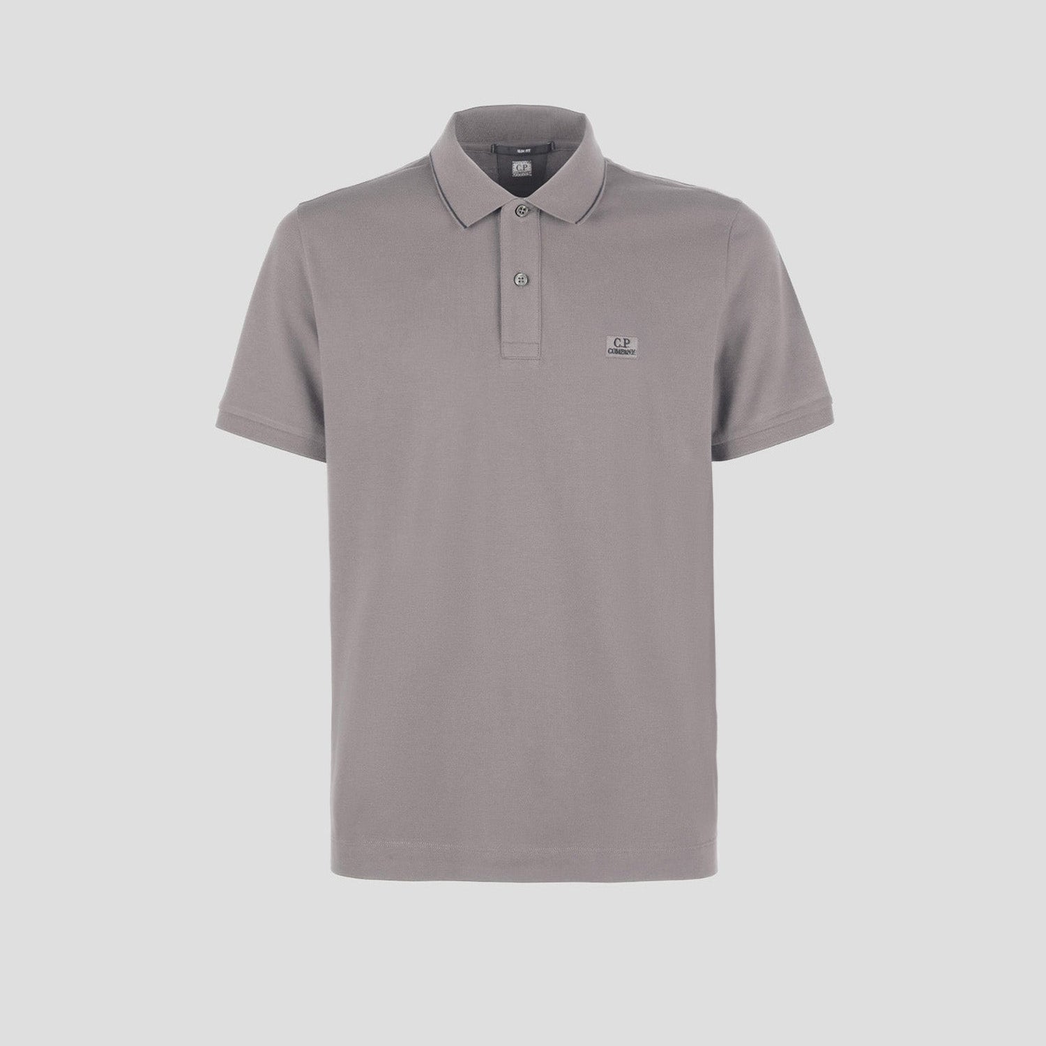 C.P. Company Stretch Piquet Polo Shirt - 939 Metal Grey - Escape Menswear