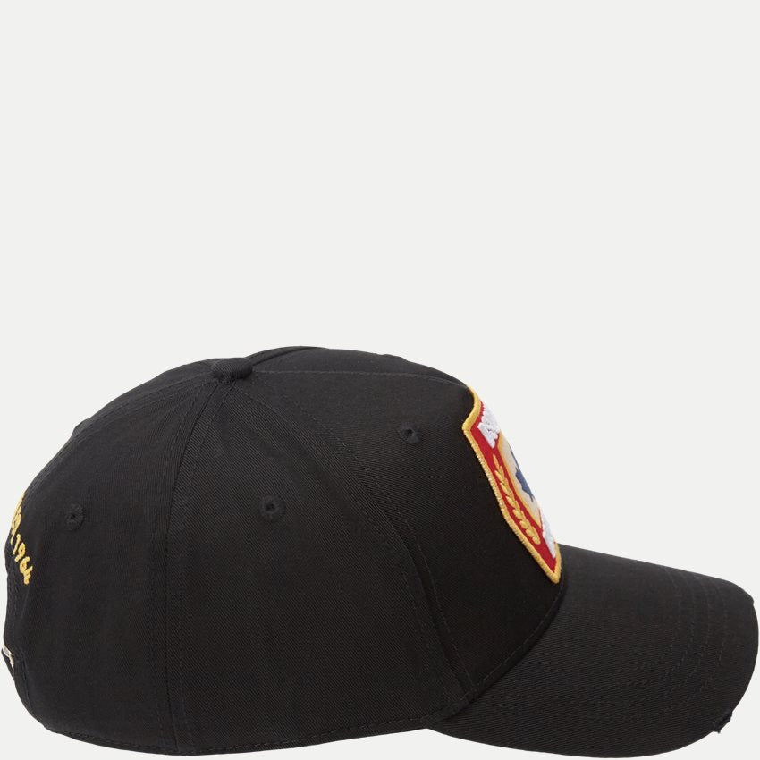 Dsquared2 BCM0528 Leaf Brothers Baseball Cap - 2124 Black - Escape Menswear