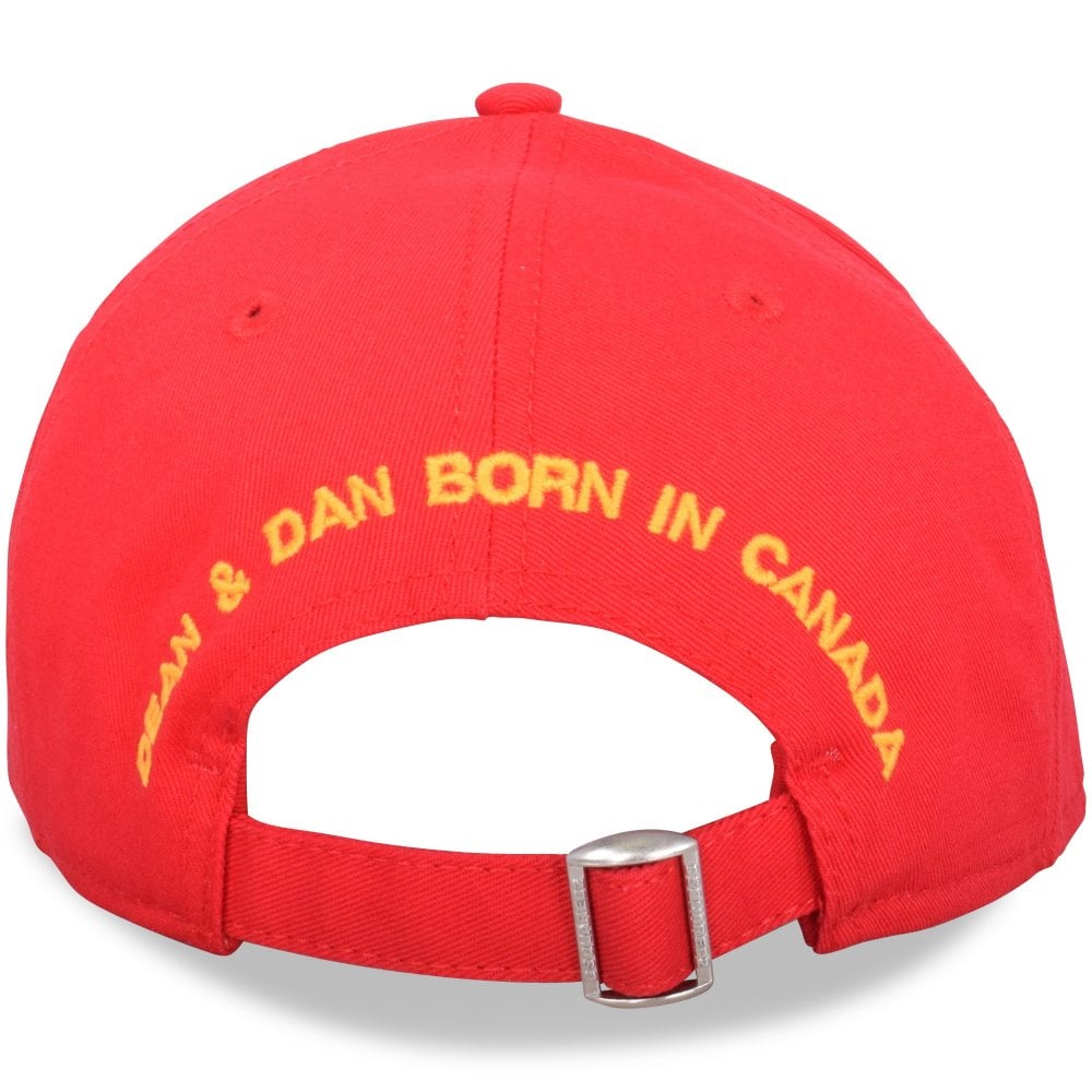 Dsquared2 BCM4011 Flag Patch Baseball Cap - 4065 Red - Escape Menswear