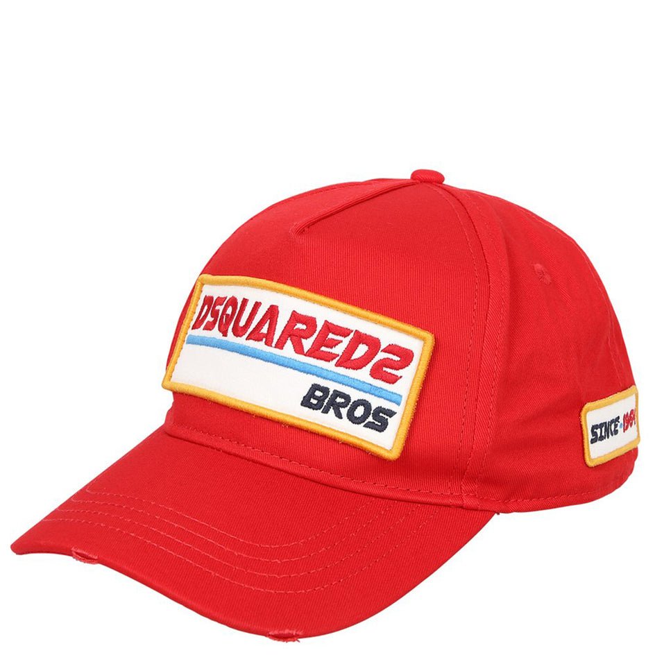 Dsquared2 BCM472 Patch Baseball Cap - 4065 Red - Escape Menswear