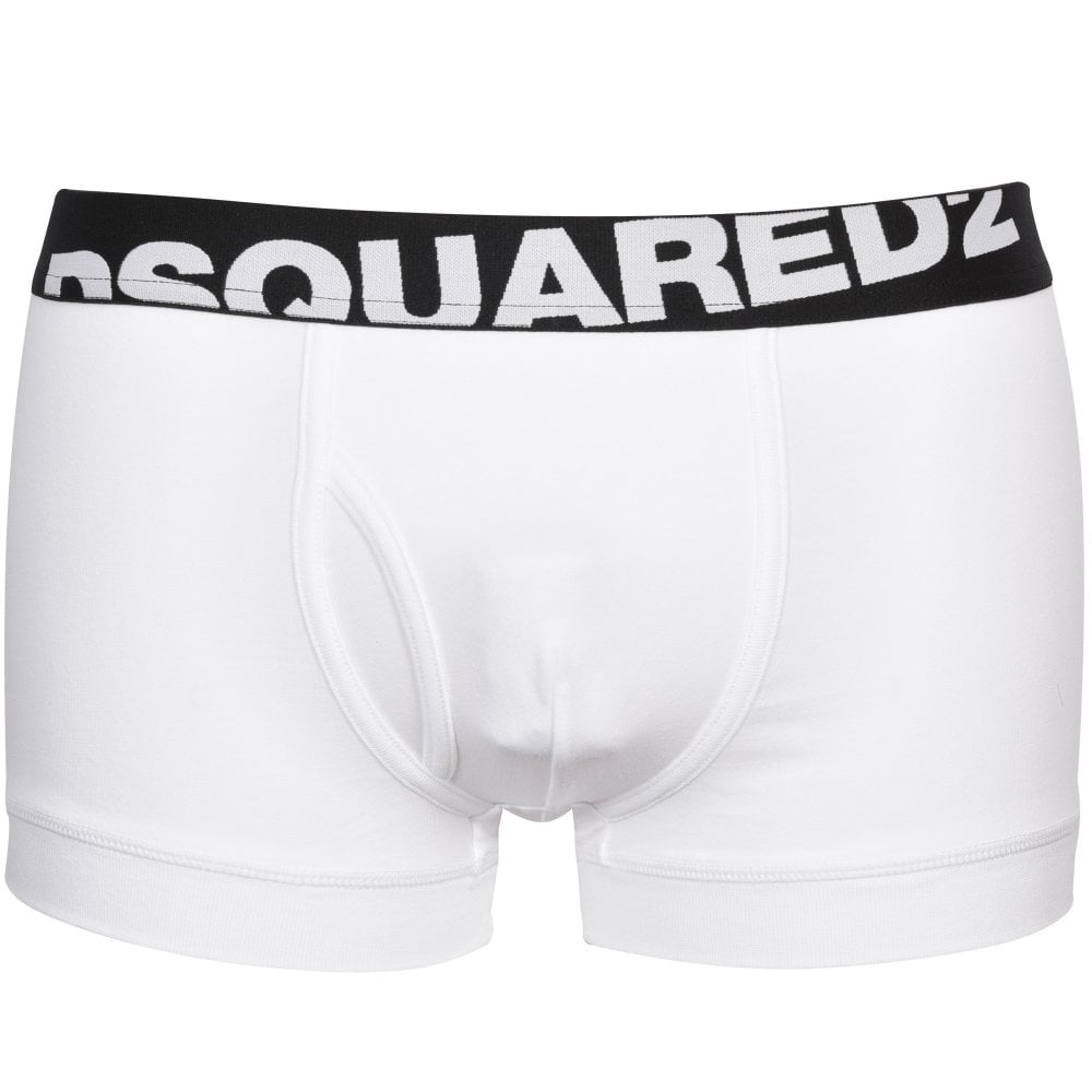 Dsquared2 DCXC90030 Two Pack Logo Boxer Trunk - White - Escape Menswear