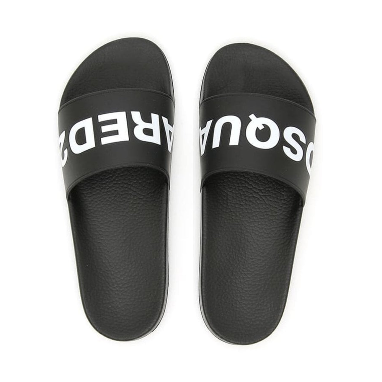 DSquared2 FFM0101 Logo Slider - M063 Blk/Wht - Escape Menswear