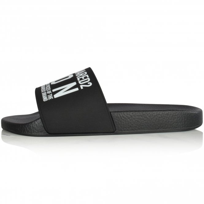 Dsquared2 Icon Sliders - 2124 Black/White - Escape Menswear