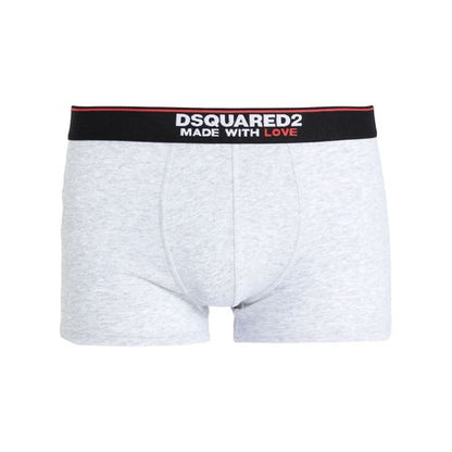Dsquared2 Made With Love Logo Boxer Trunk - Grey - Escape Menswear