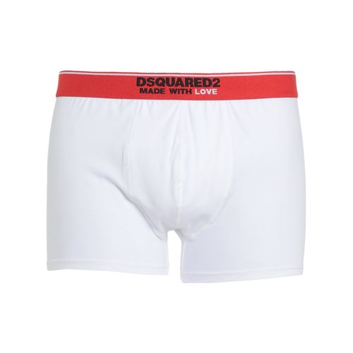 Dsquared2 Made With Love Logo Boxer Trunk - White - Escape Menswear