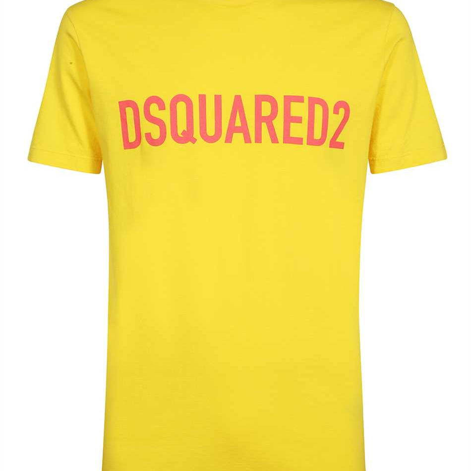 Dsquared2 S74GD1126 Cool Logo Print T-Shirt - 173 Yellow - Escape Menswear