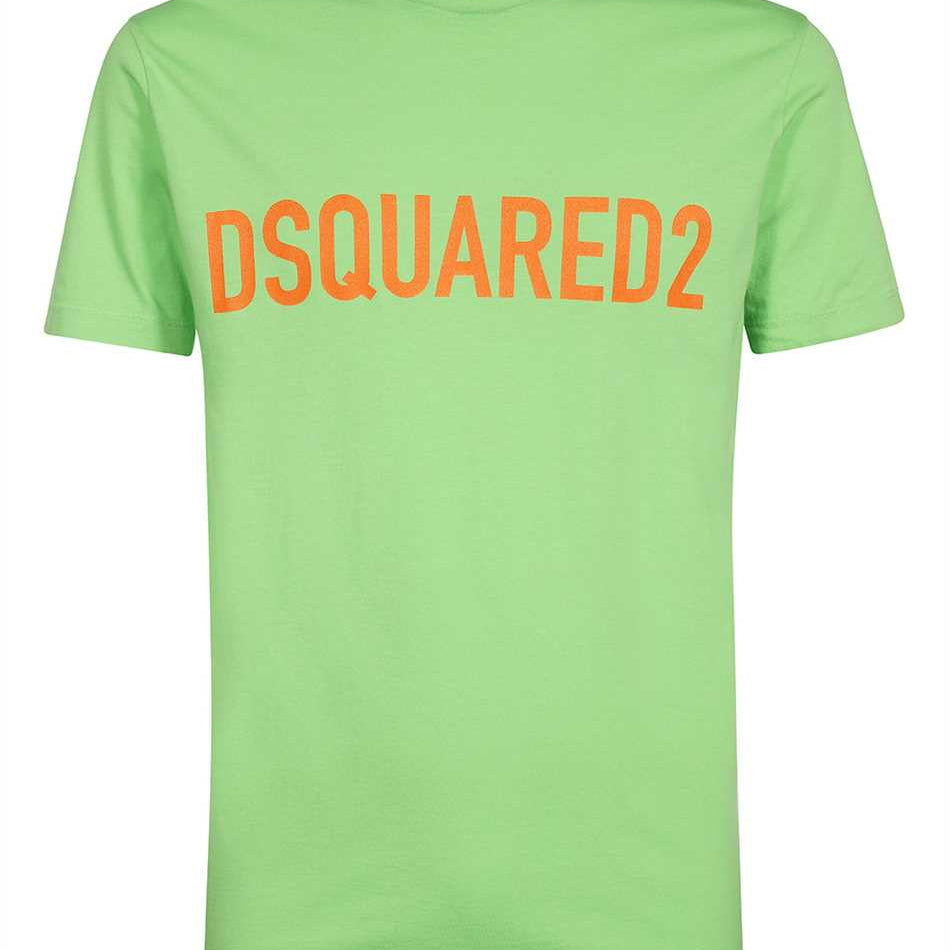 Dsquared2 S74GD1126 Cool Logo Print T-Shirt - 665 Acid Green - Escape Menswear