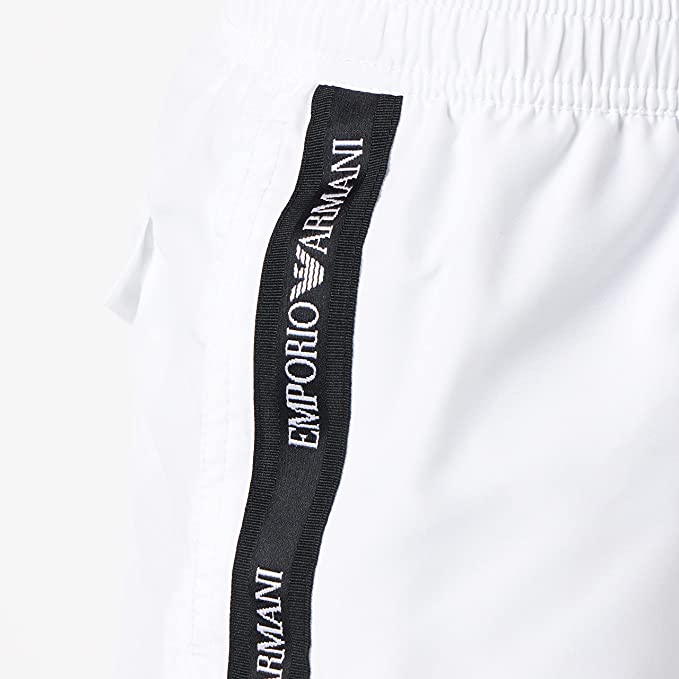 Emporio Armani 211747 Swim Shorts - 010 White - Escape Menswear