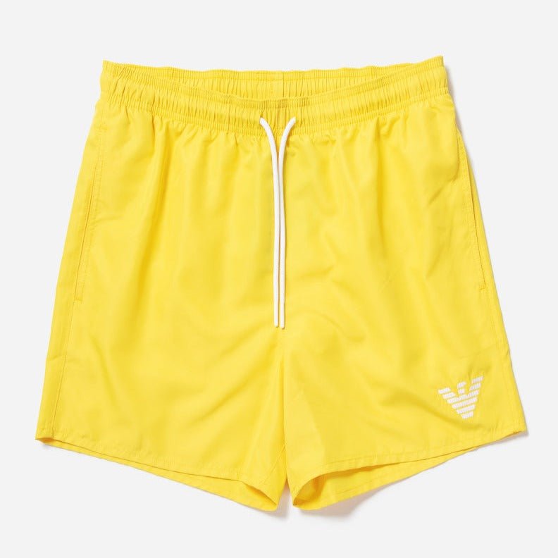 Emporio Armani 211752 Eagle Logo Swim Shorts - 107 Yellow - Escape Menswear