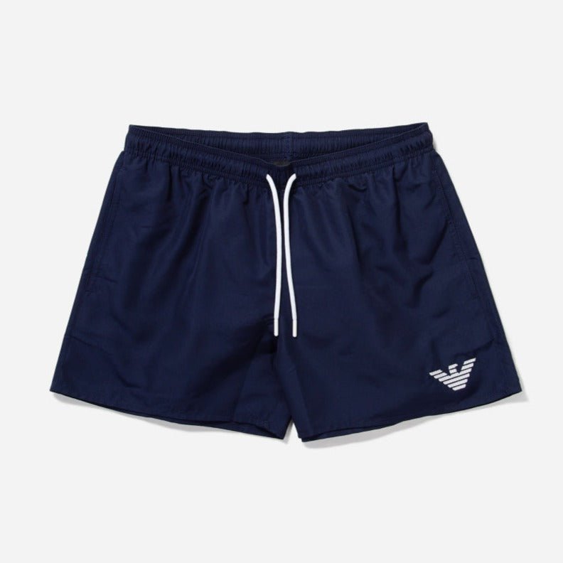 Emporio Armani 211752 Eagle Logo Swim Shorts - 336 Eclipse - Escape Menswear
