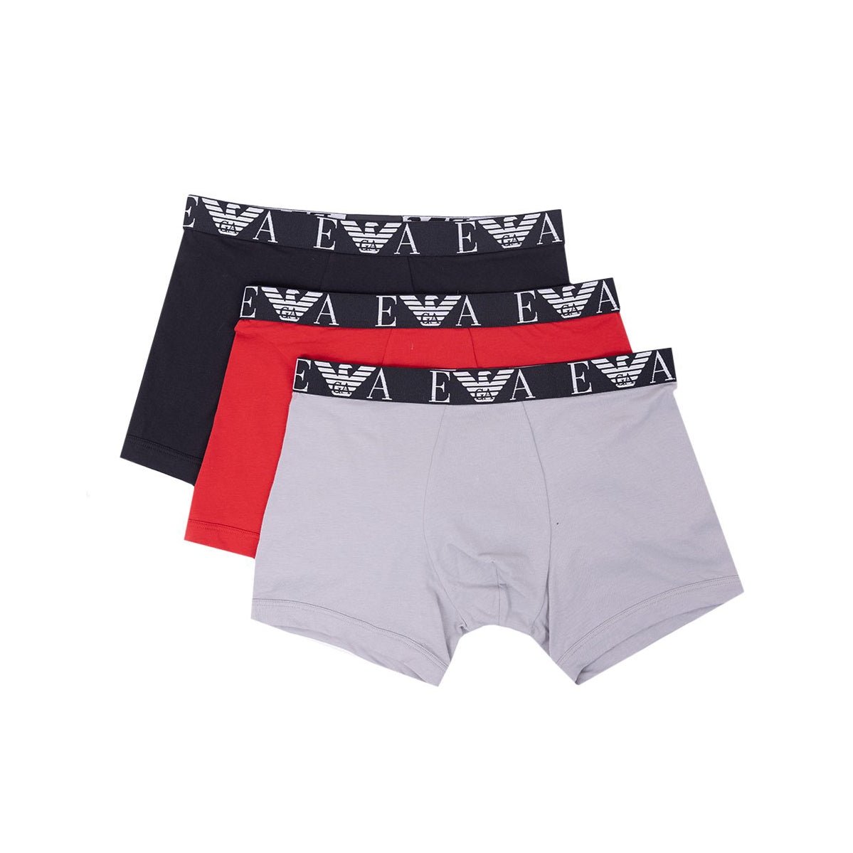 Emporio Armani 3 Pack Boxer Briefs - Grey - Escape Menswear