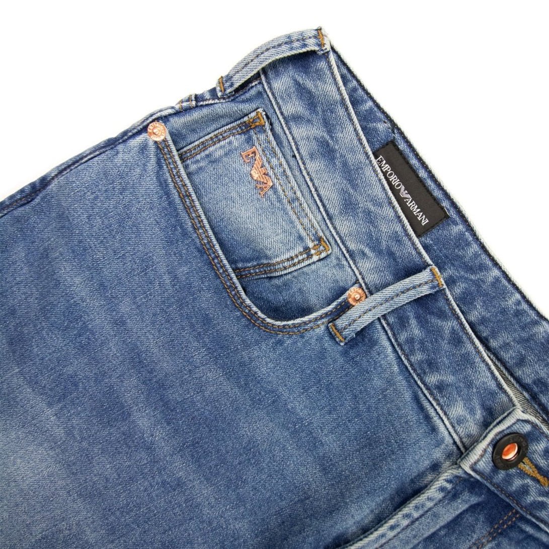 Emporio Armani 6L1J06 1DMCZ Jeans - 0942 Mid Blue - Escape Menswear